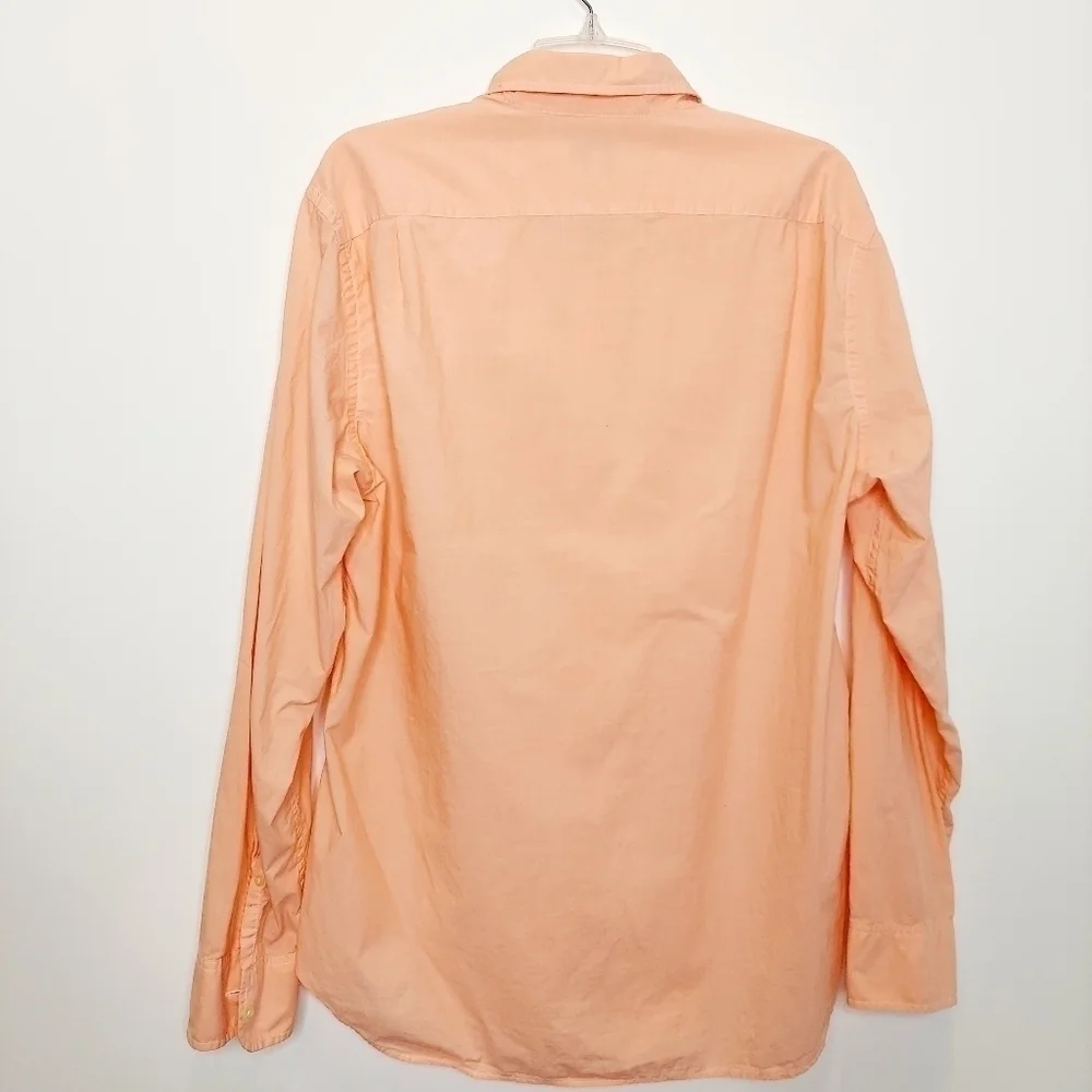 J. Crew Oxford shirt Large Peach Button Down EUCJ.